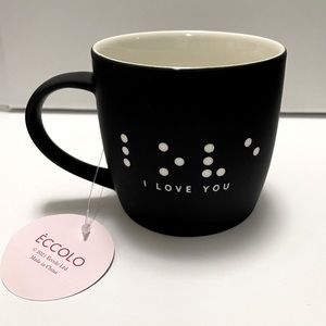 ÈCCOLO- I love you braille style mug